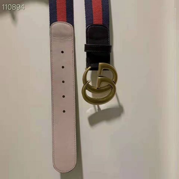 Gucci GG Unisex Nylon Web Belt with Double G Buckle 4 cm Width (5)