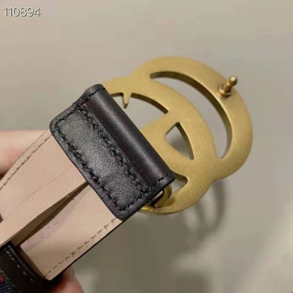 Gucci GG Unisex Nylon Web Belt with Double G Buckle 4 cm Width (8)