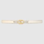 Gucci GG Unisex Thin Belt with Interlocking G Buckle 2 cm Width