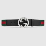 Gucci GG Unisex Web Belt with G Buckle Interlocking G 4 cm Width