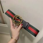 Gucci GG Unisex Web Belt with G Buckle Interlocking G 4 cm Width - Imagen 2
