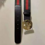 Gucci GG Unisex Web Belt with G Buckle Interlocking G 4 cm Width - Imagen 4
