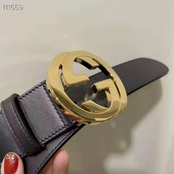 Gucci GG Unisex Web Belt with G Buckle Interlocking G 4 cm Width (5)
