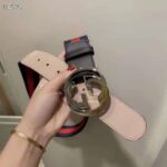 Gucci GG Unisex Web Belt with G Buckle Interlocking G Blue 4 cm Width - Image 7