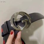 Gucci GG Unisex Web Belt with G Buckle Interlocking G Blue 4 cm Width - Image 6