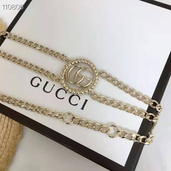 Gucci GG Women Chain Belt with Torchon Double G 1.5 cm Width (1)