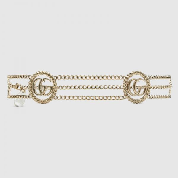 Gucci GG Women Chain Belt with Torchon Double G 1.5 cm Width