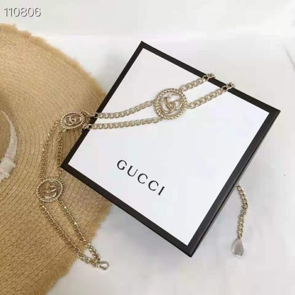 Gucci GG Women Chain Belt with Torchon Double G 1.5 cm Width (9)