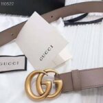 Gucci Unisex GG Marmont Leather Belt Double G Buckle 2 cm Width-Pink - Image 7
