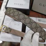 Gucci Unisex GG Supreme Belt with Kingsnake Print 4 cm Width Supreme Canvas - Imagen 5