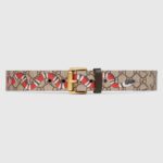 Gucci Unisex GG Supreme Belt with Kingsnake Print 4 cm Width Supreme Canvas