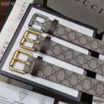 Gucci Unisex GG Supreme Belt with Kingsnake Print 4 cm Width Supreme Canvas - Imagen 6