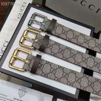 Gucci Unisex GG Supreme Belt with Kingsnake Print 4 cm Width Supreme Canvas