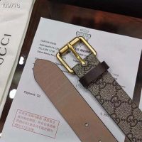 Gucci Unisex GG Supreme Belt with Kingsnake Print 4 cm Width Supreme Canvas