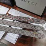 Gucci Unisex GG Supreme Belt with Kingsnake Print 4 cm Width Supreme Canvas - Imagen 8