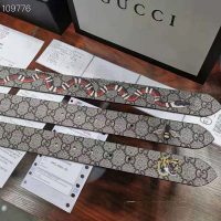 Gucci Unisex GG Supreme Belt with Kingsnake Print 4 cm Width Supreme Canvas