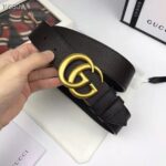 Gucci Unisex Reversible Leather Belt with Double G Buckle 4 cm Width-Black - immagine 7