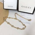 Gucci Women Interlocking G Chain Belt Shiny Gold-Toned Metal Double Chain – Image 2