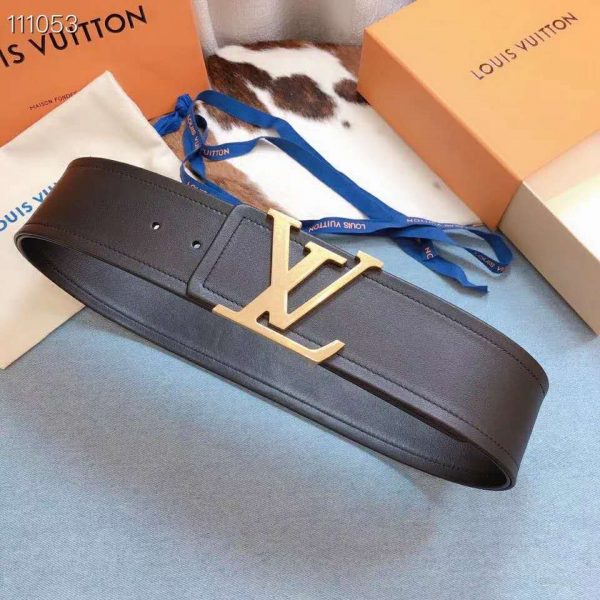 Louis Vuitton LV Unisex LV Iconic 55mm Belt Black Calf Box Leather (11)