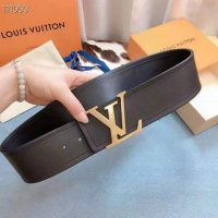 Louis Vuitton LV Unisex LV Iconic 55mm Belt Black Calf Box Leather