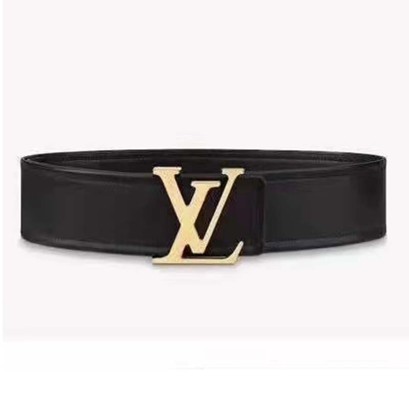 kulstof Kommuner søn Louis Vuitton LV Unisex LV Iconic 55mm Belt Black Calf Box Leather - LULUX