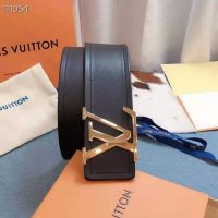 Louis Vuitton LV Unisex LV Iconic 55mm Belt Black Calf Box Leather