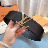 Louis Vuitton LV Unisex LV Iconic 55mm Belt Black Calf Box Leather