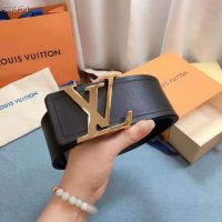 Louis Vuitton LV Unisex LV Iconic 55mm Belt Black Calf Box Leather