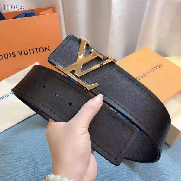 Louis Vuitton LV Unisex LV Iconic 55mm Belt Black Calf Box Leather (7)