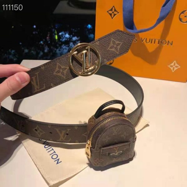 Louis Vuitton LV Women Palm Spring 35mm Belt Monogram Canvas Circle Buckle (17)