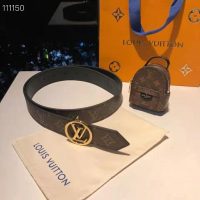 Louis Vuitton LV Women Palm Spring 35mm Belt Monogram Canvas Circle Buckle