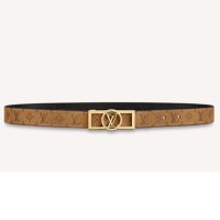 Louis Vuitton Unisex Dauphine 25mm Reversible Belt Monogram Canvas Calf-Black