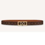Louis Vuitton Unisex Dauphine 25mm Reversible Belt Monogram Canvas Calf-Brown