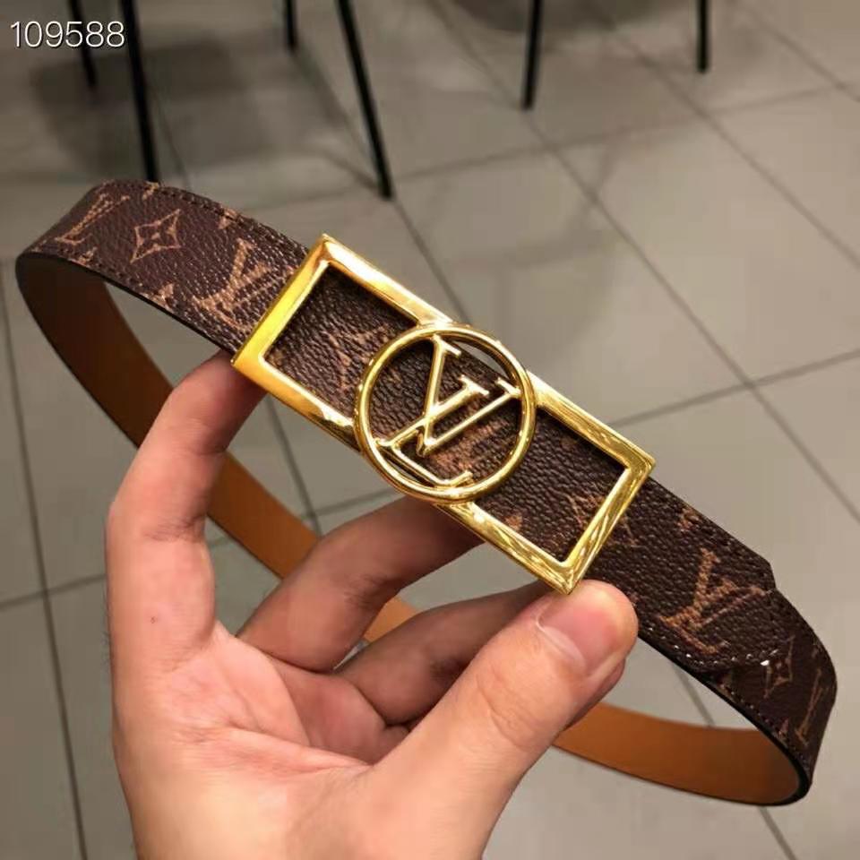 Louis Vuitton LV Edge 25mm Reversible Belt Beige + Calf Leather. Size 70 cm