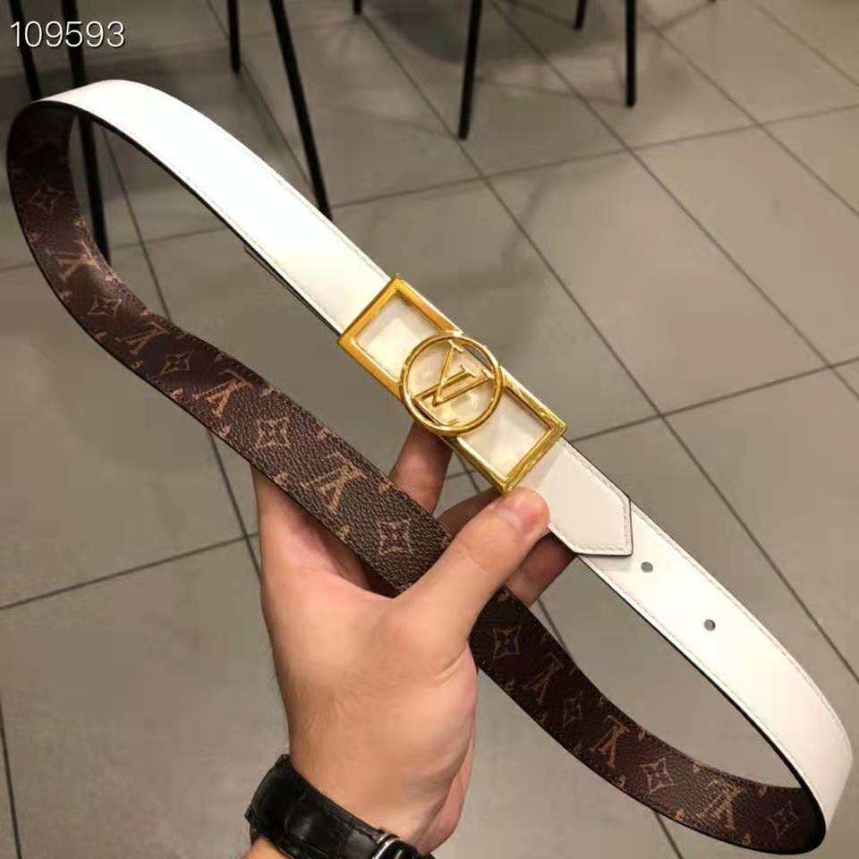 Louis Vuitton Dauphine 25MM Reversible LV Monogram Belt - Brown