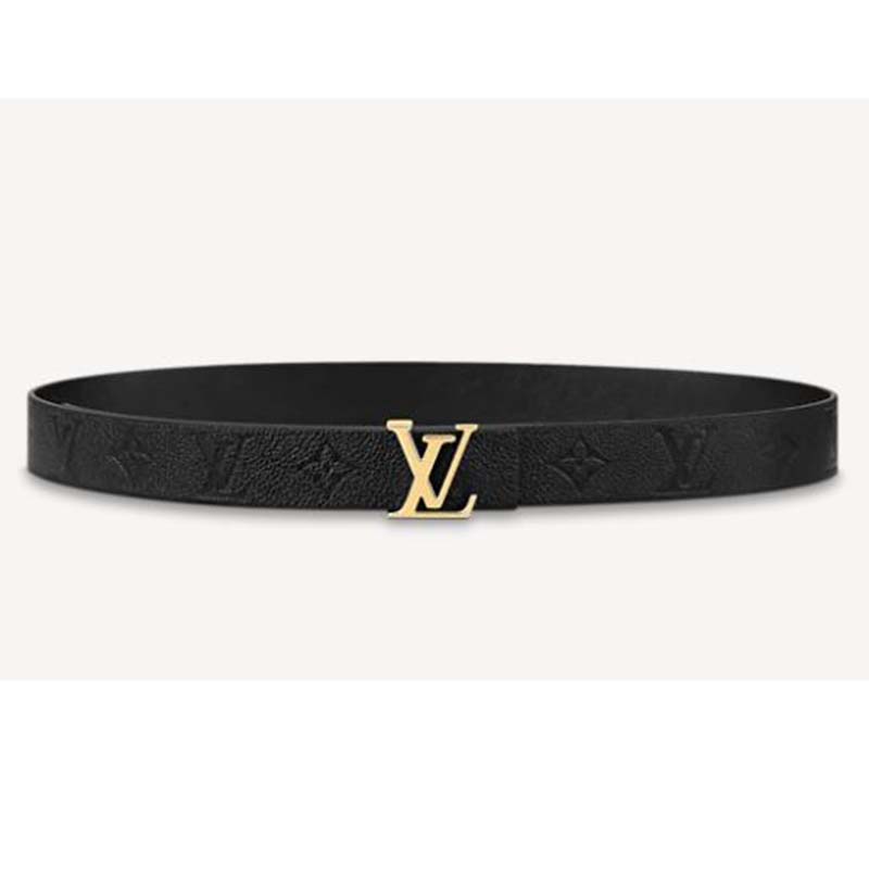 LOUIS VUITTON Reversible leopard skin belt in black le…