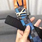 Louis Vuitton Unisex LV Initiales 40 mm Reversible Belt Damier Graphite Canvas Calf-Blue – Bild 9
