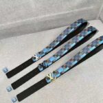 Louis Vuitton Unisex LV Initiales 40 mm Reversible Belt Damier Graphite Canvas Calf-Blue – Bild 2