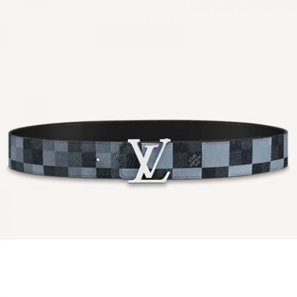 Louis Vuitton Unisex LV Initiales 40 mm Reversible Belt Damier Graphite Canvas Calf-Grey