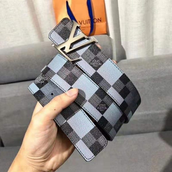 Louis Vuitton LV Initiales Damier Graphite Belt Black