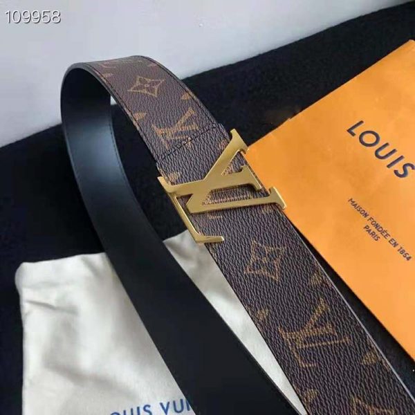 Louis Vuitton Unisex LV Initiales 40mm Reversible Belt Monogram Canvas-Brown (9)