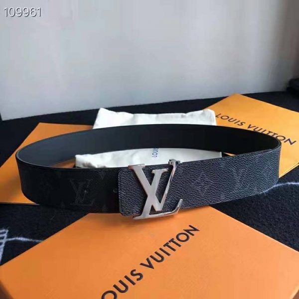 Ni Modig svært Louis Vuitton Unisex LV Initiales 40mm Reversible Belt Monogram Eclipse  Canvas-Grey - LULUX