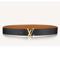 Louis Vuitton Unisex LV Initiales 40mm Reversible Belt Taurillon Leather-Black