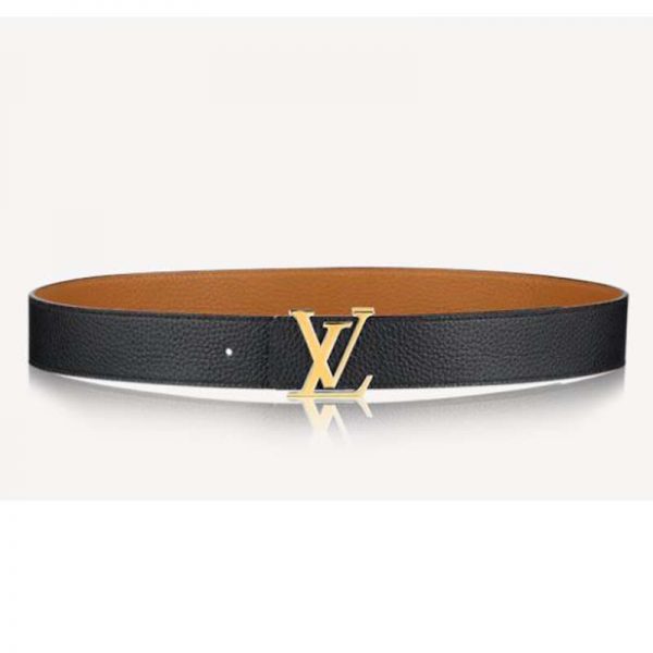 Louis Vuitton Unisex LV Initiales 40mm Reversible Belt Taurillon Leather-Black