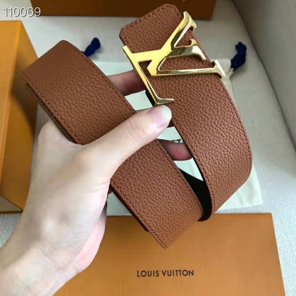 Louis Vuitton LV Shape Taurillon Shadow 40MM Reversible Belt in  Taurillon/Calf Leather with Black-tone - GB