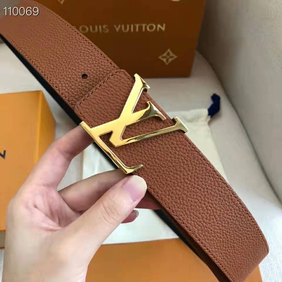 Louis Vuitton LV Initiales 40mm Reversible Belt Anthracite Leather. Size 90 cm