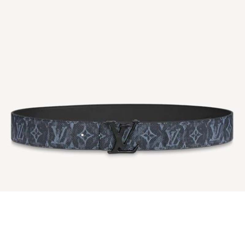 Louis Vuitton LV Shape Reversible Belt Monogram 40MM Prism/Black in  PVC/Calf Leather with Matte Black - US