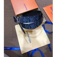 Louis Vuitton Unisex LV Shape 40 mm Reversible Belt Monogram Canvas Calf Leather