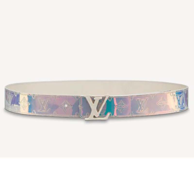 Louis Vuitton Monogram PVC Prism LV Shape Belt 100CM at 1stDibs