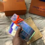 Louis Vuitton Unisex LV Shape 40mm Belt Iridescent White PVC Strap Embossed Monogram - Image 7